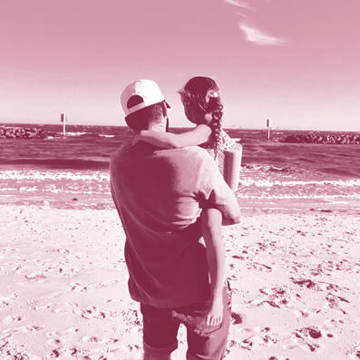 Sweet goddaughter Khai & my brother Zayn.